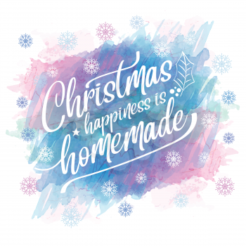 Watercolor Christmas  background, Christmas poster, Christmas greeting card, vector