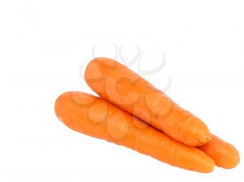 Fresh carrot on white background. Isolated.
