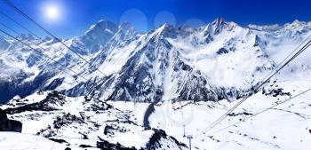 Beautiful view of mountains in the Elbrus area.Europe 