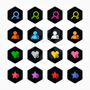 Royalty Free Clipart Image of a Set of Web Icons