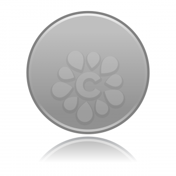 Royalty Free Clipart Image of a Round Computer Icon