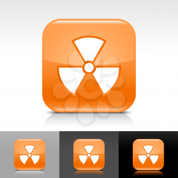 Royalty Free Clipart Image of a Set of Radioactive Icons