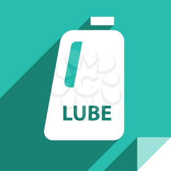 Lube, transport flat icon, sticker square shape, modern color