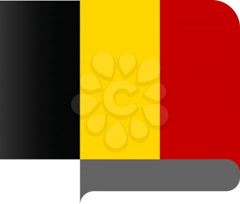 Flag of Belgium horizontal shape, pointer for world map