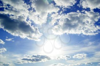 clouds in the blue sky