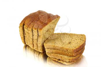 Bread isolated on a white