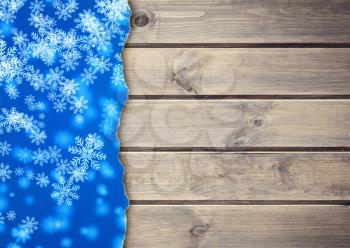 background snowflakes on a blackboard