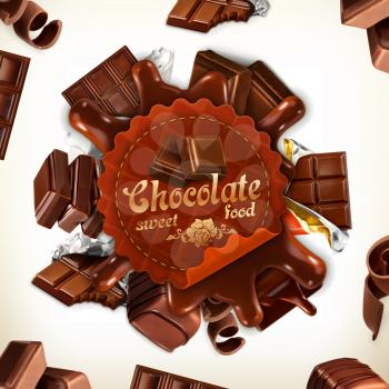 Chocolate vector label