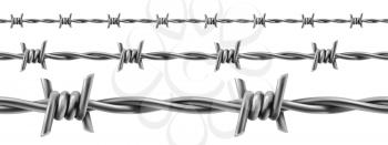 Barbed wire seamless, 3d vector
