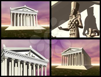 Temple of Artemis at Ephesus. 3D reconstructions