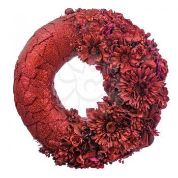 Royalty Free Photo of Dried Flowers on a Circle