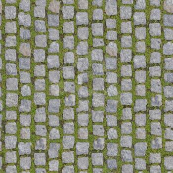 Stone Block with Grass - Seamless Background. (more seamless backgrounds in my folio).