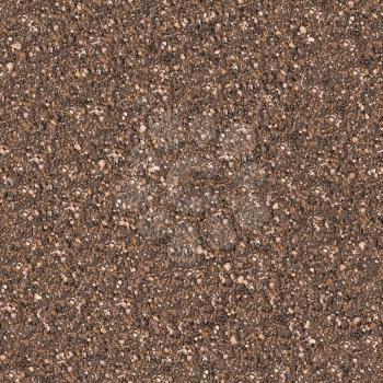 Brown Mixed Soil with Small Stones. Seamless Tileable Texture. .