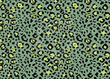 Seamless abstract textile pattern. Fashionable wild leopard print background green color. Modern underwater fabric print design. Stylish vector color illustration