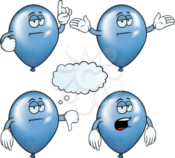 Royalty Free Clipart Image of a Bored Balloons