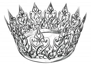 abstract crown isolated on a white background