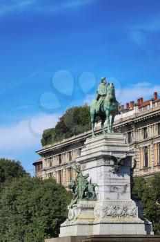 Giuseppe Garibaldi Monument in Milan, Italy, famous travel destination