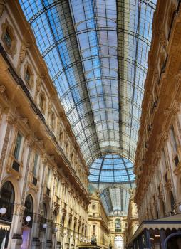 Galleria Vittorio Emanuele II on Piazza del Duomo, Milan, Italy