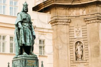 Bronze Statue Of Czech King Charles Iv In Prague, Czech Republic