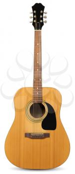 classical acoustic guitar isolated on a white background. clipping paths