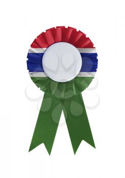 Award ribbon isolated on a white background, Gambia