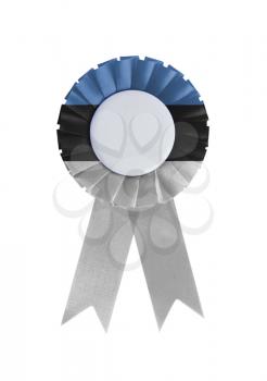 Award ribbon isolated on a white background, Estonia