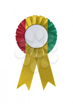 Award ribbon isolated on a white background, Guinea