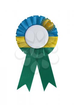 Award ribbon isolated on a white background, Rwanda