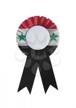 Award ribbon isolated on a white background, Syria