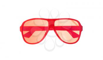 Sunglasses isolated on a white background, red