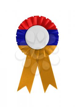 Award ribbon isolated on a white background, Armenia
