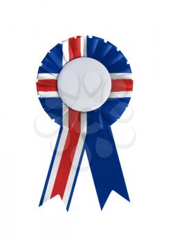 Award ribbon isolated on a white background, Iceland