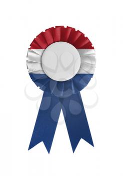 Award ribbon isolated on a white background, Netherlands