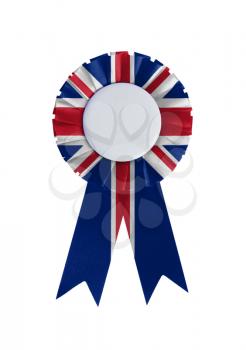 Award ribbon isolated on a white background, United Kingdom