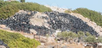 Pollution in Greece - Rubble left in nature