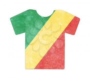 Simple t-shirt, flithy and vintage look, isolated on white - Congo