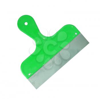 Trowel isolated tool coverage in construction, green
