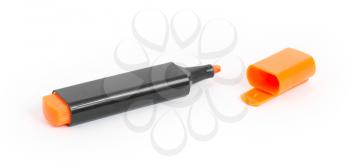 Orange highlighter isolated over a white background