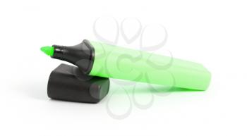 Green highlighter isolated over a white background