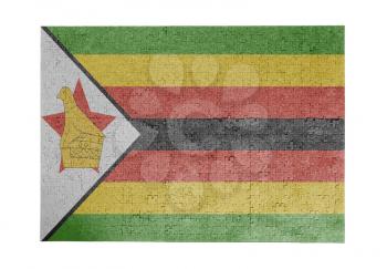 Large jigsaw puzzle of 1000 pieces - flag - Zimbabwe