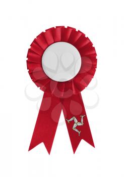 Award ribbon isolated on a white background, Isle of man