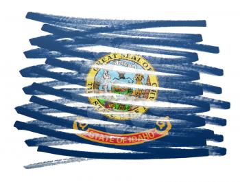 Flag illustration made with pen - Idaho