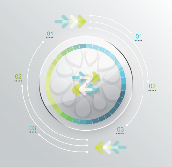 Business Infographics circle style. Round preloading progress bar.