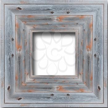 nice wooden frame isolated on the white background