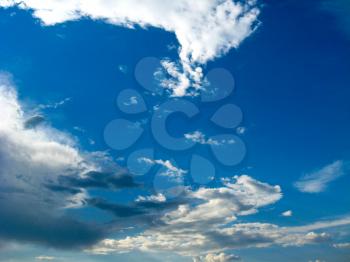 The image of white clouds with beautiful blue sky