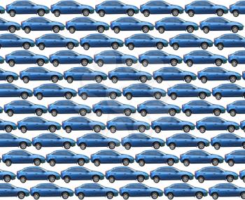 nice texture from many little blue automobiles