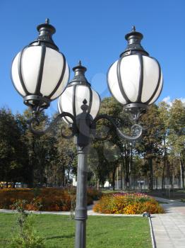 the image of lanterns in city park
