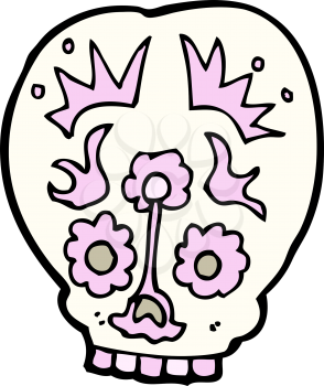 Royalty Free Clipart Image of a Day Of The Dead Skull