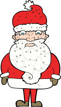 Royalty Free Clipart Image of a Grumpy Santa