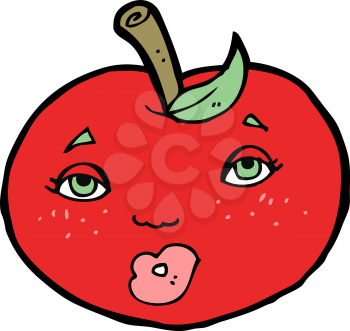 Royalty Free Clipart Image of an Apple